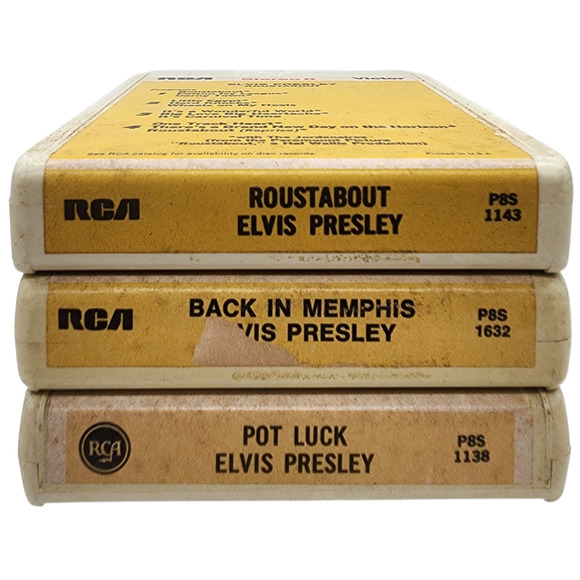 Set Of Three Elvis Presley 8-Tracks Roustabout Back In Memphis Pot Luck - Picture 1 of 4
